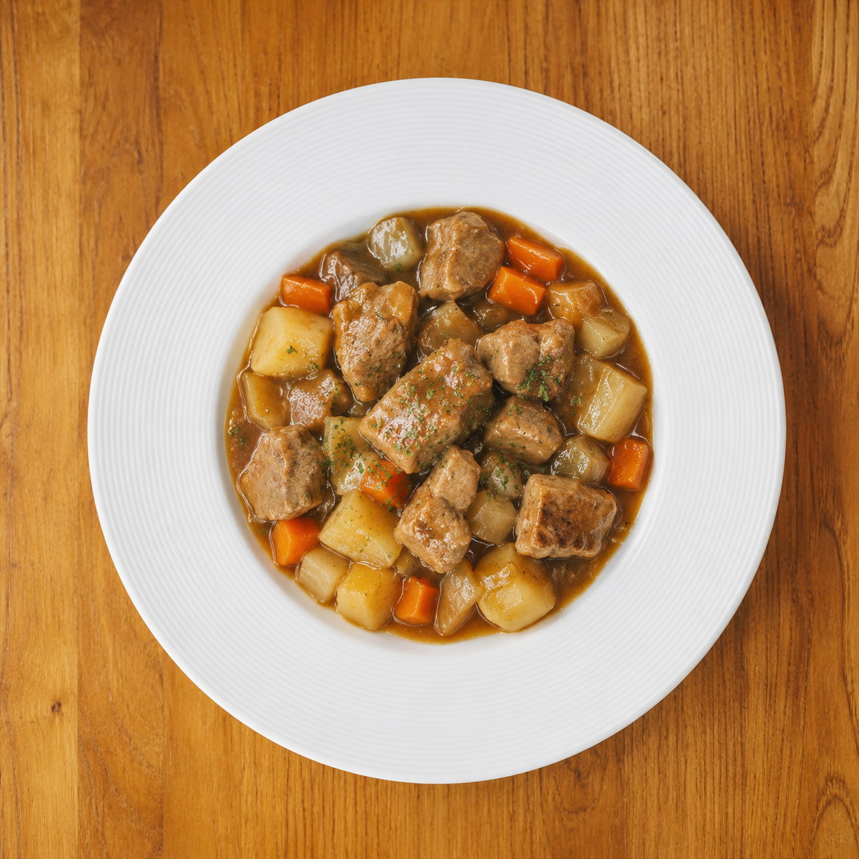 RAGOÛT DE PORC AUX LÉGUMES RACINE